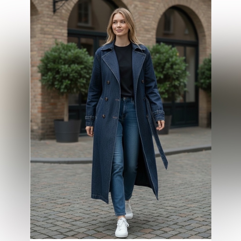 Hidden Denim Trench Coat from Nordstrom